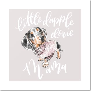 Dapple Doxie Mama, Black in Pink Posters and Art